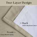 Neutral 102 Inch Linen Pinch Pleated Blackout Curtains Extra Wide 60 Inch Width for Sliding Glass Doors Modern Pleated Linen Blend Large Window Drapes 2 Layer Bedroom Living Room Taupe 60x102 1 Panel