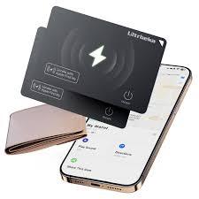 Ultrbeka Wallet Tracker Air Tag Slim Card 0.094in Bluetooth Tracker for Wallets, Passport, Work with Apple Find My, Wireless Charging, Card Locator iOS Only [Apple MFi Certified]  2pcs in 1 Box