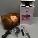 Mannequin Head 80% Human Hair with Tripod Stand,28 Inch Make up Cosmetology Manikin Practice Doll Head,Braiding Hairdressing Head with Table Clamp + DIY Hair Styling Set (Blonde#27)