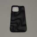 Caseative for iPhone 15 Pro Max Case,Water Ripple Pattern Wave Phone Case (Black)