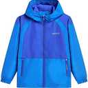 MGEOY Kids Rain Jackets Waterproof with Hood Lightweight Rain Coats for Girls Boys Size 12