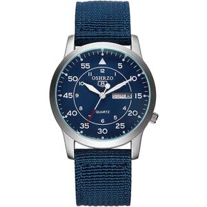 Gosasa Men Military Watches Sport Textile Nylon Strap Stylish Men's Watch Fashion Classic Watches Analog Display Quartz Waterproof Casual Wristwatch
