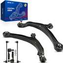 KAX Front End Suspension Kit for Honda Odyssey 2011-2017, 2 Lower Control Arms with Ball Joint Assembly+2 Outer Tie Rod Ends+2 Sway Bar End Links 2012 2013 2014 2015 2016 K622002 K622210 6pcs