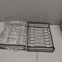 2 Pack Plate Holders Organizers 8 Slots Upright Cabinet Dish Drying Racks Metal Plate Stands (for 6In. 10In. Plates) Dish Organizers for Countertop and Cupboard(at Least 11.2in.Height) Black