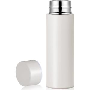 Irenare 5oz Mini Water Bottle Mini Insulated Stainless Steel Bottle Purse Water Bottle Cute Leak Proof Flask Keeps Drink Cold and Hot for Purse Women (Angel White,1 Piece)