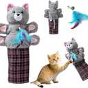 Cat Wrestling Glove with Bell & Catnip - Cats Puppet Wrestler with Tough Padding for Safe Play, Interactive Puppet Toy for Indoor Play, Exercise & Boredom Relief, Family Bonding & Feline Training