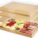 5 Pack Extra Large Disposable Charcuterie Board, 17.3"x11.8" Paper Charcuterie Boxes, Serving Trays with Lid for Lightweight Food Meal Prep, Sandwiches, Cake and Buffet