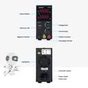LONGWEI DC Power Supply Variable,30V 10A 4 Digital LED Display Adjustable Regulated Switching Power Supply Digital with Leads Power Cord Used for Spectrophotometer and lab Equipment Repair (Black)
