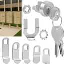 5 Pack L-1172C Mailbox Lock Replacement Includes 3 Keys Per Lock& 5 Locking Plates  C9100 National Standard Key Lock for Cluster Boxes,90 Clockwise Rotation