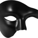OIDEA Masquerade Mask for Men: Phantom Of The Opera Mask Plastic Costume Party Prom Ball Mardi Gras Venetian Half Face Mask (Matt Black)