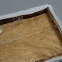 Mela Artisans Ottoman Wooden Serving Tray | Medium, Scallop White Burnt | Decorative Mango Wood | Serve Breakfast, Other Foods, Coffee and Tea | Rustic Home Decor | 14" x 10 x 2.5