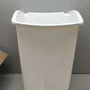 Rubbermaid,White Dual-Action Swing Lid Trash Can, 11.25 Gallon, for Home/Kitchen/Bathroom/Garbage