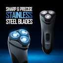 Barbasol Rotary Shaver, Rechargeable Electric Rotary Shaver with Stainless Steel Blades, Pop-Up Trimmer, Wireless Cordless Electric Razor, Close Shave, Full 8 Hour Charge Provides 45 Minute Run-Time