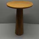 Pedestal End Table - Small Farmhouse Drink Table Rustic Wood Round Stand for Home, Living Room, Bedroom & Corners