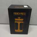 BAYKA French Press Coffee Maker, 4-Level Filtration, Easy to use, Large 304 Stainless Steel Press, Cold Brew Heat Resistant Thickened Borosilicate Pot for Camping Travel Gifts, 34 Ounce, Dark Pewter