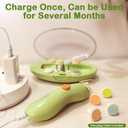 Fansidi Rechargeable Baby Nail File with 8100RPM Motor, Stepless Speed Control, Pressure-Stop Safety, Type-C Charging, Quiet Electric Nail Trimmer for Newborns, Toddlers & Adults, Fresh Mint Green