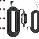 YKT Dash Cam Hardwire Kit, 12ft Acc Hardwire Kit for Dash Camera Type C 3-Lead Hard Wire Kit 12V-24V to 5V with Low Voltage Protection Car Dash Camera Charger Power Cord for Dashcam Radar Detectors