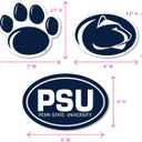 Penn State Nittany Lions Large Auto Magnets, 3 Pack Durable Magnets. Size: Two 6"" and One 3"" Magnet. (Penn State), Blue