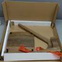 VASAGLE MAEZO Collection - Side Table, 2-Tier Small Square End Table, Nightstand with Tapered Legs, Curved Transitions, for Small Spaces, Living Room, Bedroom, Honey Brown ULET236K01