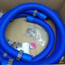 3 Pack 1.5''x59'' 29060e Flexible Pool Filter Pump Hose Kit for Above Ground Pools, with 1.5'' 3-way Connector, 3 4560 Conversion Adapters 40mm to 1.5'' for Sand Filter, Saltwater System(Blue)
