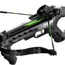 Barnett Demun Tri-Strike Mini Crossbow - Compact Break Action Pistol Crossbow, 3-Shot Magazine, Flip Down Foregrip, Precision Sights - 180fps, 7in Bolts, 5 Bolts Included
