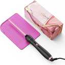LANDOT Small Pencil Curling Wand Iron: 9mm Clip Free Hair Curler - Professional 3/8 Inch Curling Wand for Tight Curls, - Includes Heat Resistant Silicone Mat & Glove