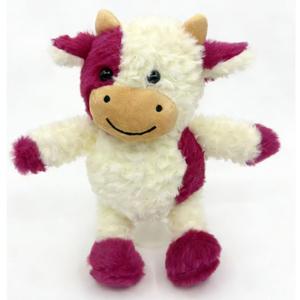 YUKOUQIAN Cow Stuffed Animal Cow Plush Doll Toy 11.8 inch for Girls Boys (Stand Cow red)