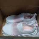 Skechers Womens Go Walk Max Walker Sally (6.5, White/Pink)