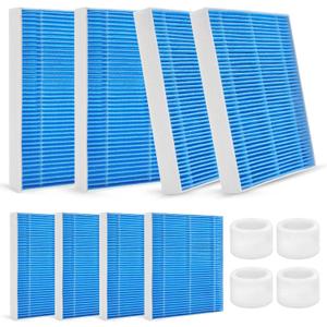 DerBlue 8pcs Wick Replacement Filter and 4pcsTop Fill Humidifier Replacement Filters Compatible with Superior 6000S Smart Evaporative Humidifier,high efficiency filter can last more than 6 months (8PACK)