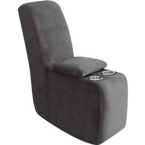 ULTICOR 7-Piece L Shape Sectional Recliner Sofa Covers, Velvet Stretch Reclining Couch Covers for Reclining L Shape Sofa, Thick, Soft, Washable (Dark Grey, 1 Console Cover)