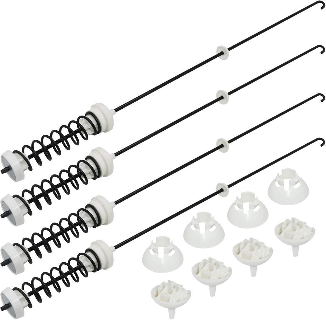 【2026 UPGRADED】W10780048 WTW4800XQ4 WTW4800XQ1 RTW4640YQ1 ATW4675YQ1 Washer Suspension Rod Kit(4 packs) by Beaquicy - Replacement for Whirlpool Ken-more Admiral May-tag Washing Machine