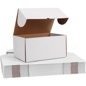 WIFTREY 12x9x6 inches White Shipping Boxes pack of 15, Corrugated Cardboard Boxes 12 x 9 x 6 for Packaging Small Business, Moving, Mailing