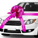 Happy Birthday Big Car Bow Large Gift Bow Wrapping Decoration for Birthday Christmas Party Decoration(20 Inches,Magenta)