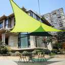 12' x 12' x 17' Right Triangle Sun Shade Sail Canopy (Cadet Blue) - UV Block for Patio and Outdoor