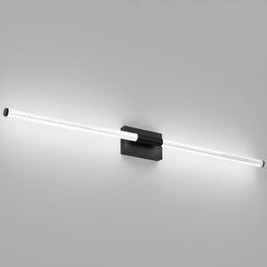 Bathroom Vanity Light Fixtures Modern LED Bathroom Light Fixtures 47.2in 36W, Matte Black Wall Lights Indoor Wall Sconce, Modern Vanity Lighting Wall Light for Bathroom, Bedroom, Hallway, Kitchen