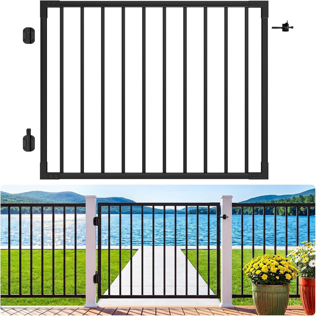 42 in. H x 4 ft. W 6063 Aluminum Deck Gate, No Sag, No Rust