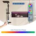RGB Shower Niche LED Lights Waterproof, Matte Black Recessed Wall Niche-36X12 in Stainless Steel Niches for Shower, Tile-Ready for Bathroom Storage Shower Niche