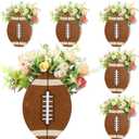 6 Pcs Wooden Centerpieces for Tables Baby Shower Decorations Tabletop Boxes Party Favor for Birthday Baby Shower Wedding Garden Tea Party(Football)