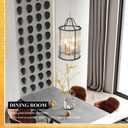 Black Gold Pendant Light Modern Glass Small 4-Light Pendant Chandelier 9.8'' for Kitchen Island Industrial Cage Ceiling Hanging Lighting for Dining Room Entryway Hallway