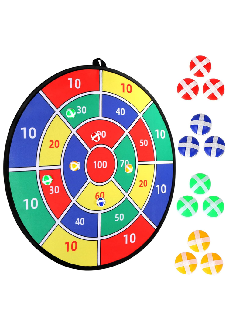 Dad Gifts from Daughter Son Kids Fathers Day dad Gifts 29" Large Dart Board for Kids, Double-Sided Kids Dart Board with Sticky Balls, Boys Toys, Indoor Sports & Outdoors Fun Party Play Games Toys