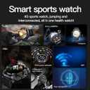4G SIM Card Android IP68 Smartwatch with GPS & WiFi, Dual-Lens HD Cameras, 1150mAh Military Watch for Men, App Downloadable, 1.5" AMOLED Large Screen for Video Chat, Health Activity Tracker (Black)