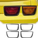 JeCar for Camaro Tail Light Bezel Taillight Cover Trim Accessories Compatible with 2010 2011 2012 2013 Chevrolet Chevy Camaro (Carbon Fiber)