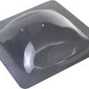 XMK RV Skylight Replacement,18" x 18" Skylight Outer Dome Fits All Standard 14" x 14" Opening,Outside Camper RV Skylight Cover for Trailer Fifth Wheel Motorhome Shower/Roof,Impact Resistant,Smoke Gray
