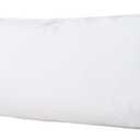 WhatsBedding Body Pillow Cover Cotton Fabric, Long Pillowcase Breathable & Skin-Friendly, Envelope Closure - White (20x54 inch)