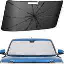 SXCY for 2022-2024 2025 Rivian R1T/R1S Windshield Umbrella Sunshade [Easier Foldable] for 2025 Rivian R1T/R1S Accessories 2024 R1T/R1S Sunshade Umbrella 2025 R1T/R1S Windshield Umbrella Shade