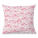 SPBL&L Coquette Groovy Pink Bow Pillow Covers 18x18, Coquette Preppy Girly Room Decor, Preppy Girly Aesthetic Ribbon Bow Decorative Throw Pillow Covers for Girls Bedroom Dorm Apartment
