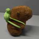 Capybara Plush 11.8 inch with Turtle Backpack Soft Capybara Stuffed Animals Capybara Hugging Gifts Capybara Doll Pillow for Kids Girls Toys (Turtle Capybara Brown 11.8 inch)