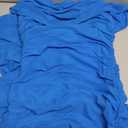 PRETTYGARDEN Summer Off The Shoulder Ruched Bodycon Dresses Sleeveless Sexy Party Club Midi Dress (S, Blue)