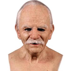 Realistic Old Man Mask Creepy Human Latex Scary Wrinkle Mask for Halloween Cosplay Costume Mask Party