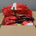 16Ft Ht x 18FT Long Super Giant Christmas Inflatable Dinosaur with Candy Cane Blow Up Yard Decorations with Built-in Lights Christmas Decoration Outdoor for Holiday Yard Lawn Party Xmas Decor Outside